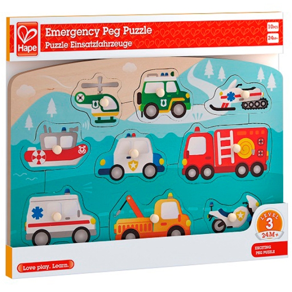 Puzzle Hape Автомобили скорой помощи (E1406) Количество деталей: 12, Рекомендуемый возраст: 2+ photo 2