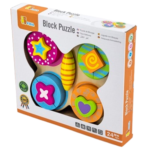 Puzzle VIGA Бабочка (59924) Количество деталей: 24, Рекомендуемый возраст: 1+ photo 1
