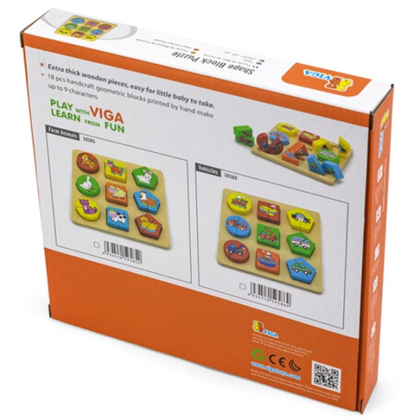Puzzle VIGA Животные на ферме (59585) Количество деталей: 24, Рекомендуемый возраст: 1+ photo 2