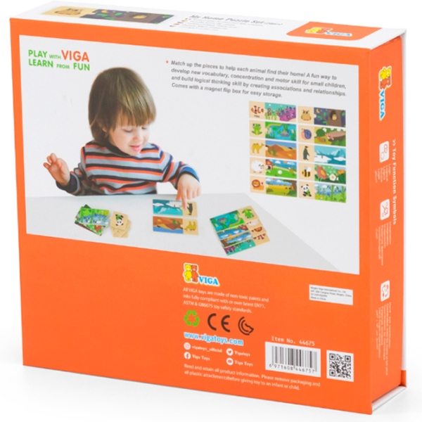 Puzzle VIGA Cine și unde locuiește (44675) Numărul de piese: 24, V&acirc;rsta recomandată: 1+ photo 2