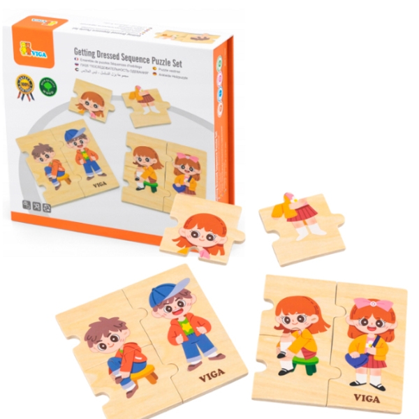 Puzzle VIGA Учимся одеваться (44649) Количество деталей: 28, Рекомендуемый возраст: 1+ photo 3