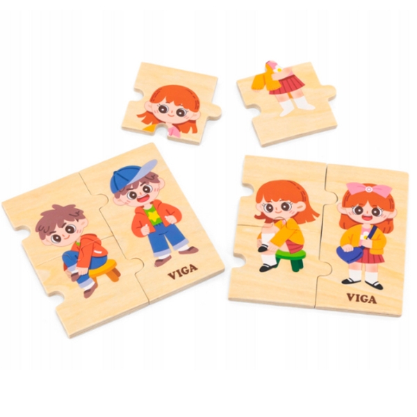 Puzzle VIGA Учимся одеваться (44649) Количество деталей: 28, Рекомендуемый возраст: 1+ photo 5