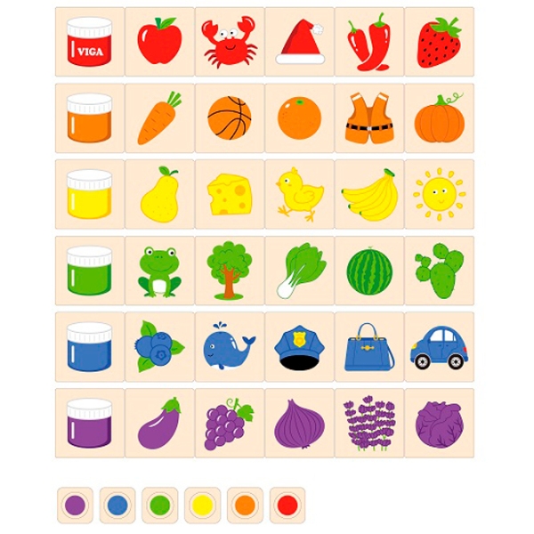 Puzzle VIGA Изучаем цвета (44505) Количество деталей: 24, Рекомендуемый возраст: 3+ photo 4