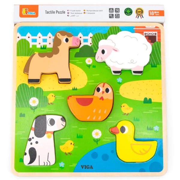 Puzzle VIGA Ферма (44662) Количество деталей: 5, Рекомендуемый возраст: 1+ photo 1