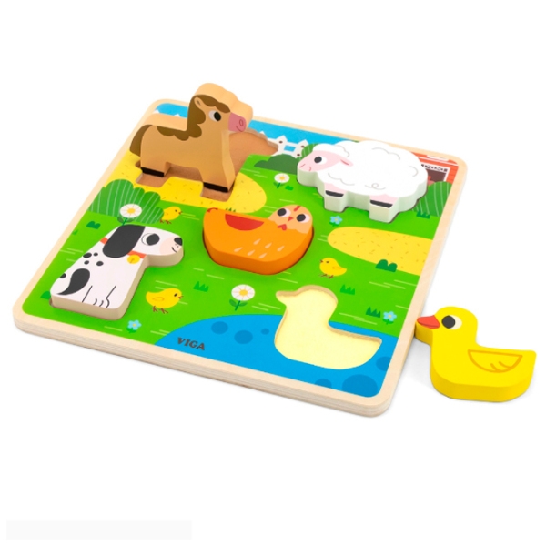 Puzzle VIGA Ферма (44662) Количество деталей: 5, Рекомендуемый возраст: 1+ photo 2