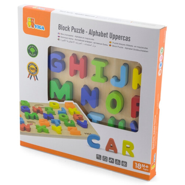 Puzzle VIGA Изучаем алфавит (50124) Количество деталей: 24, Рекомендуемый возраст: 1+ photo 1