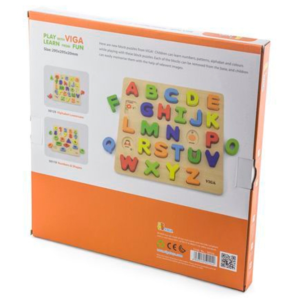 Puzzle VIGA Изучаем алфавит (50124) Количество деталей: 24, Рекомендуемый возраст: 1+ photo 2