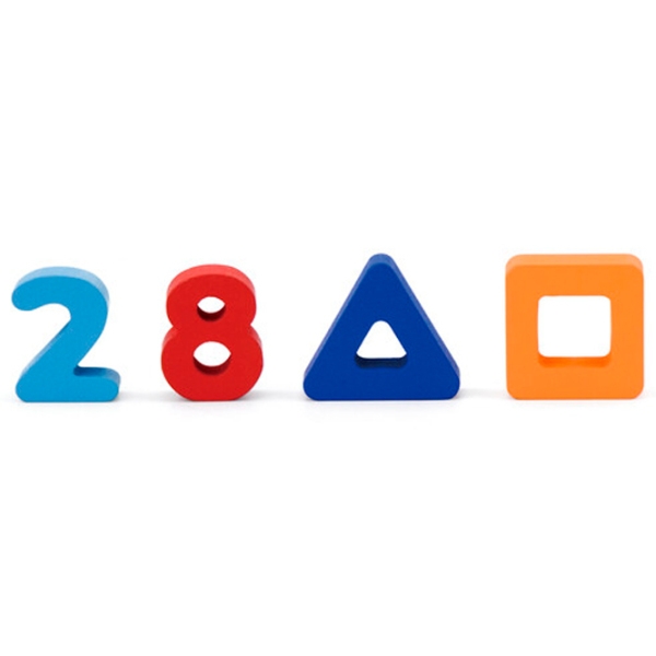 Puzzle VIGA Цифры и геометрические фигуры (50119) Количество деталей: 24, Рекомендуемый возраст: 1+ photo 3
