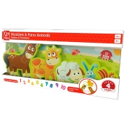 Puzzle Hape Зверята на ферме (E1628) Количество деталей: 24, Рекомендуемый возраст: 3+
