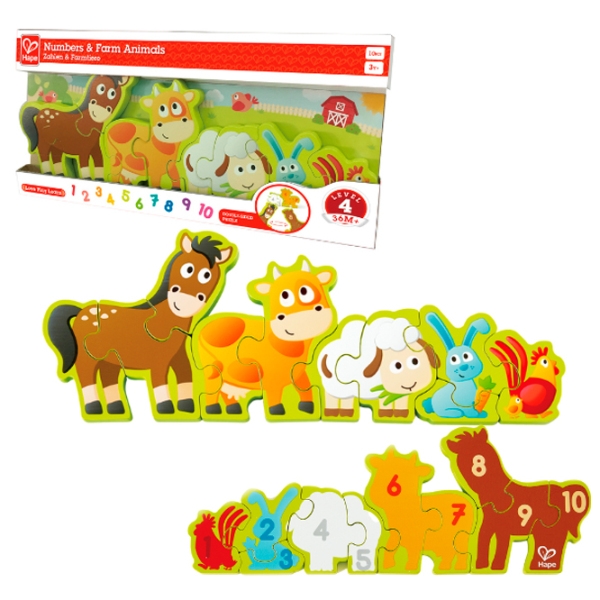 Puzzle Hape Зверята на ферме (E1628) Количество деталей: 24, Рекомендуемый возраст: 3+ photo 2