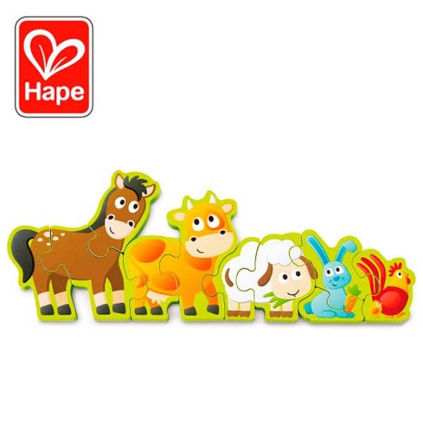 Puzzle Hape Зверята на ферме (E1628) Количество деталей: 24, Рекомендуемый возраст: 3+ photo 3