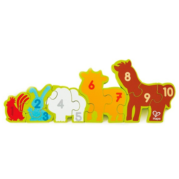 Puzzle Hape Зверята на ферме (E1628) Количество деталей: 24, Рекомендуемый возраст: 3+ photo 4