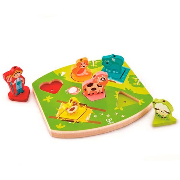 Puzzle Hape Ферма с музыкой (E1614) Количество деталей: 8, Рекомендуемый возраст: 1+ photo 3