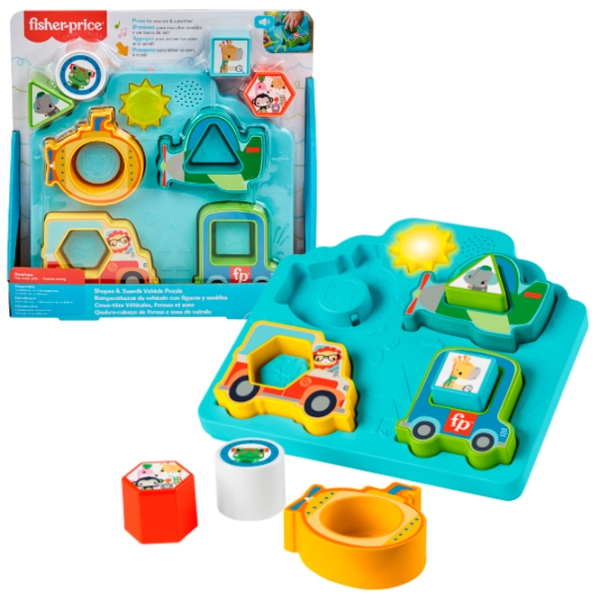 Puzzle Fisher Price Vehicule forme și sunete (HRP31) Numărul de piese: 6, V&acirc;rsta recomandată: de la 6 luni photo 2