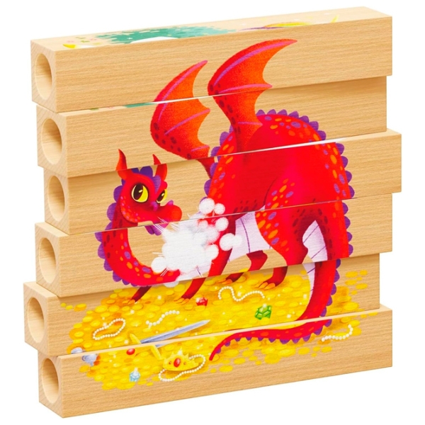 Puzzle Quercetti FANTASTIC ANIMALS (80710) Количество деталей: 6, Рекомендуемый возраст: 2+ photo 4
