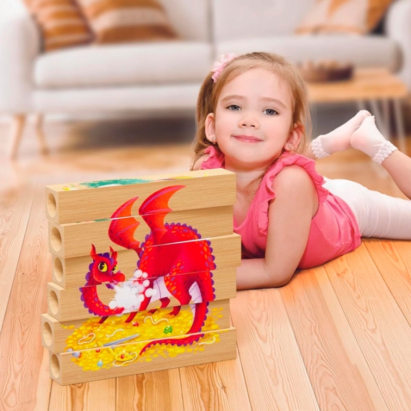 Puzzle Quercetti FANTASTIC ANIMALS (80710) Количество деталей: 6, Рекомендуемый возраст: 2+ photo 5
