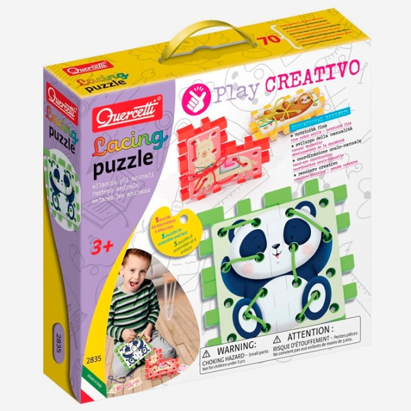 Puzzle Quercetti Play Creativo Lacing (18217) Количество деталей: 12, Рекомендуемый возраст: 3+ photo 1