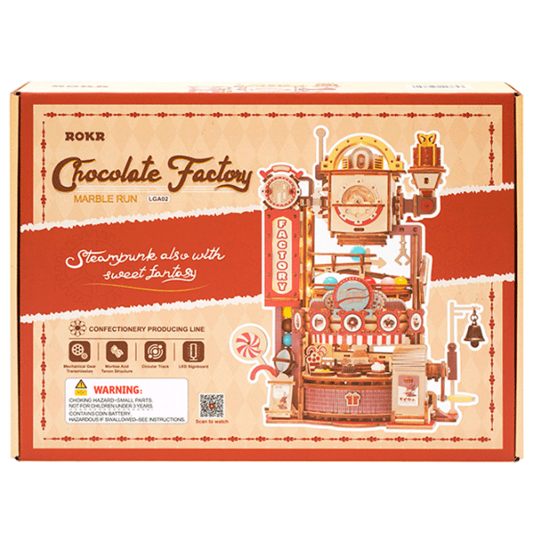 Puzzle 3D ROBOTIME Chocolate Factory (LGA02) Numărul de piese: 420, V&acirc;rsta recomandată: 14+ photo 1