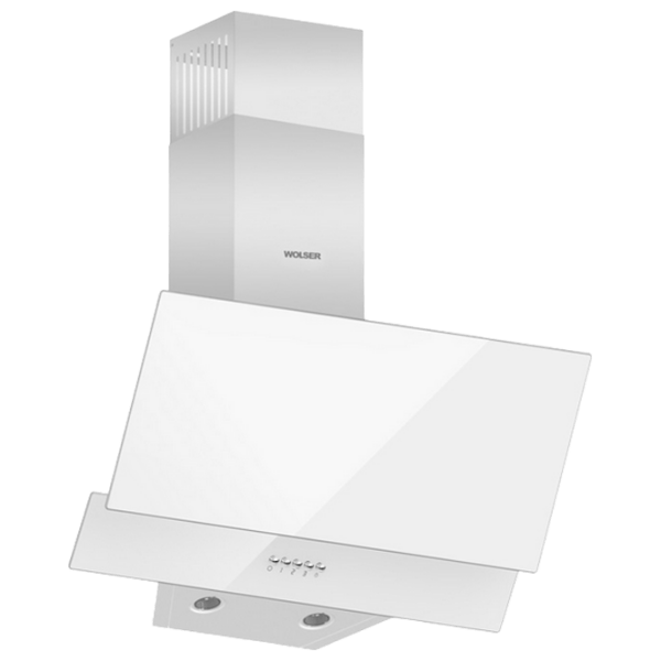 Hotă Wolser WL-F 60 AL White Glass 60 cm, Evacuare, 500 m³/ h photo 1