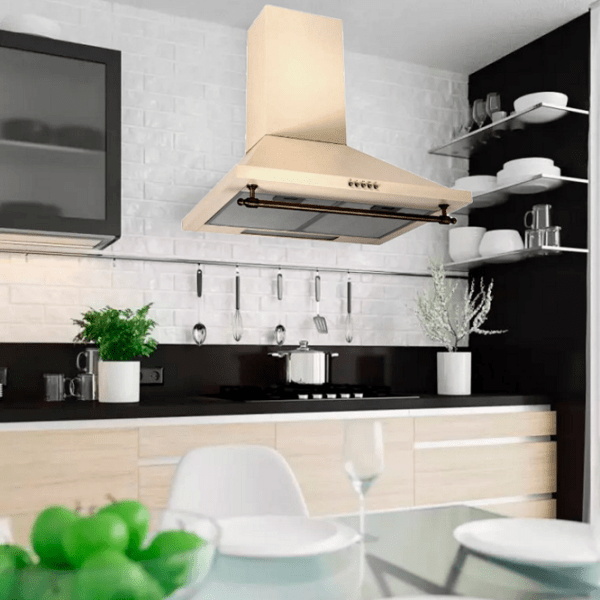 Hotă Wolser WL-B 60 M Ivory Rustic 60 cm, Evacuare, 500 m&sup3;/ h photo 2