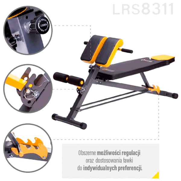 Bancă fitness HMS LSR8311 Black Antrenamente de forță photo 3