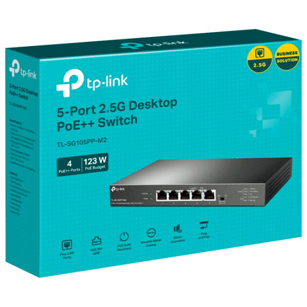 PoE Switch TP-Link TL-SG105PP-M2 Gray 25 Gbit/ s photo 4