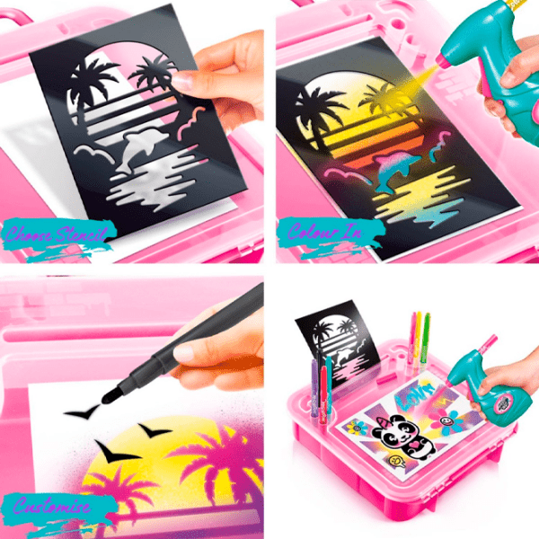 Креативный набор Canal Toys Airbrush Art Activity Case AIR017CL Pink Для девочек, 5+ photo 4