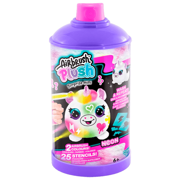 Set de creație Canal Toys Airbrush Plush Neon Mini Mystery Kit AIR020CL Violet Pentru fetițe, 6+ photo 1
