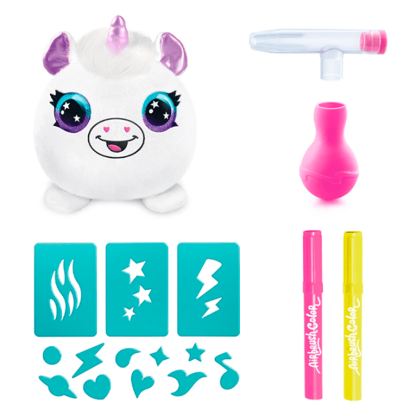 Set de creație Canal Toys Airbrush Plush Neon Mini Mystery Kit AIR020CL Violet Pentru fetițe, 6+ photo 2