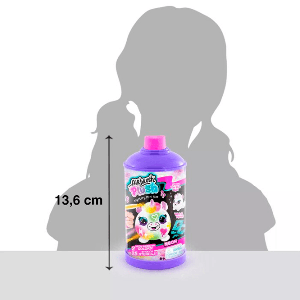 Set de creație Canal Toys Airbrush Plush Neon Mini Mystery Kit AIR020CL Violet Pentru fetițe, 6+ photo 8