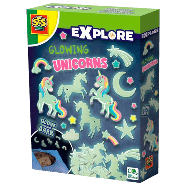 Креативный набор SES Explore Glowing unicorns 25128S Green Для детей, 5+ photo 1