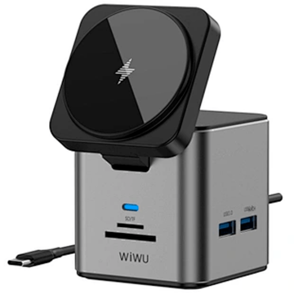 Încărcător wireless WIWU Multi ports Docking (100 W) Black  / Black photo 2