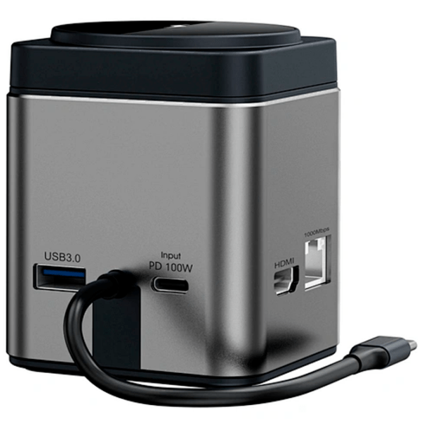 Încărcător wireless WIWU Multi ports Docking (100 W) Black  / Black photo 4