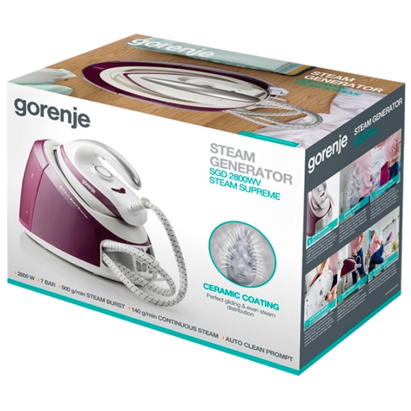 Fier de călcat Gorenje SGD2800WV Purple 2800 W, 140 g/min, 1.7 l, Ceramică photo 8