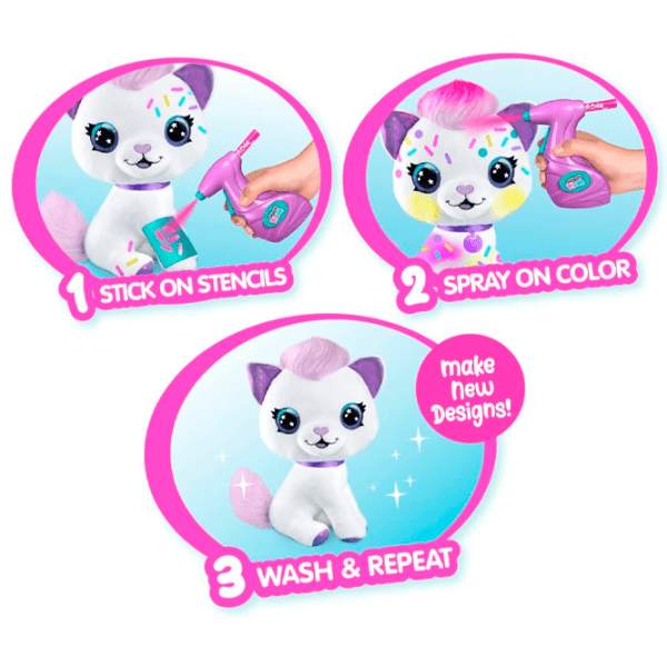 Интерактивная игрушка Canal Toys Airbrush Plush Kitty 272CL Разноцветный Для девочек, 6+ photo 5