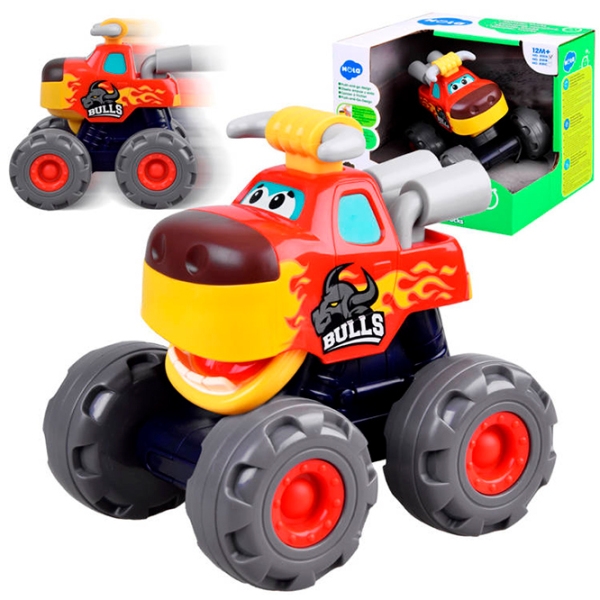 Машинка Hola Toys Monster Trucks Angry Bull 3151A Красный  photo 8