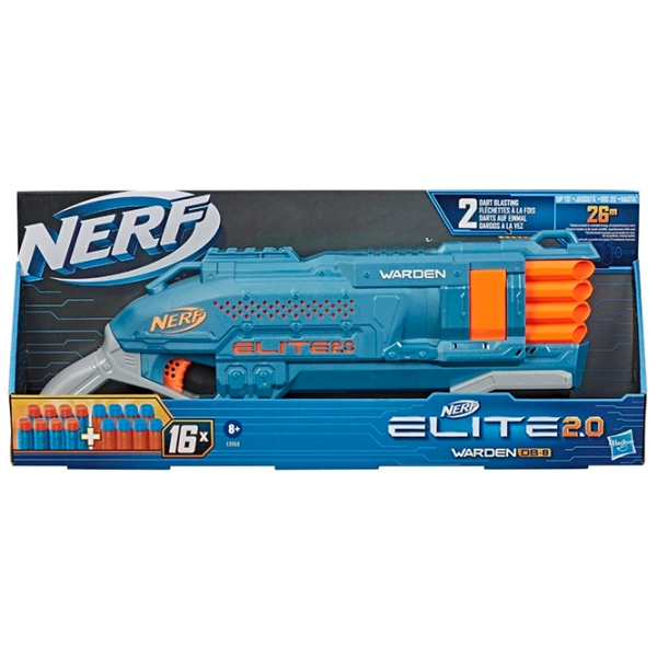 Бластер Hasbro Nerf Elite 2.0 Warden DB8 E9959 Blue патронный, Стрел, 8+ photo 5