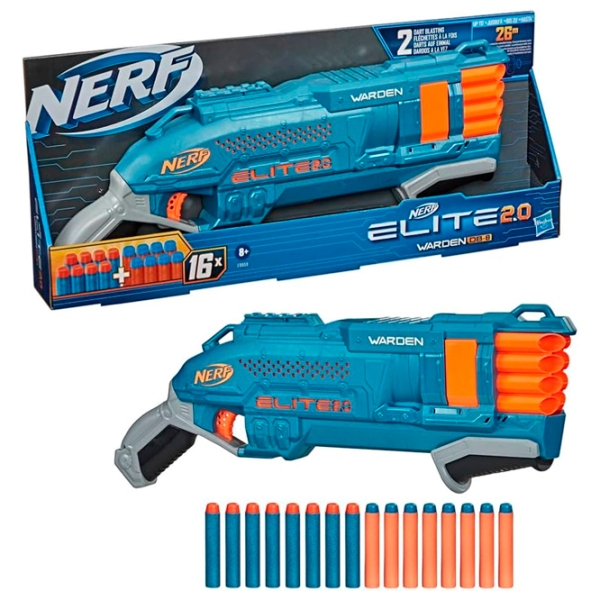 Бластер Hasbro Nerf Elite 2.0 Warden DB8 E9959 Blue патронный, Стрел, 8+ photo 6