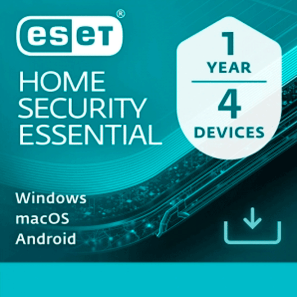 Антивирус ESET Home Security ESSENTIAL 1 year for 4 dev X86/X64 Карточка 4, Карточка, 12 photo 1