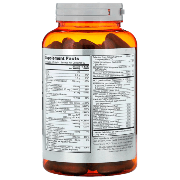 Vitamine și minerale Now Foods MEN'S ACTIVE SPORTS MULTI 180 SGELS 733739038913  180 capsule photo 2