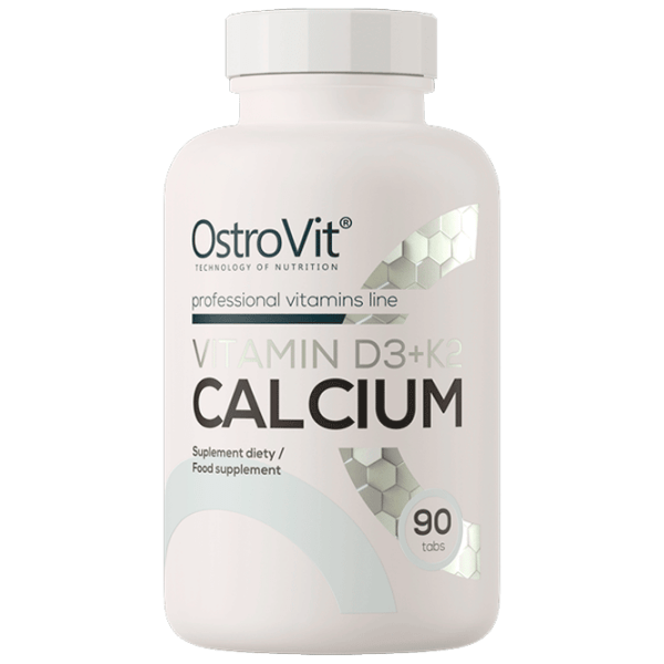 Витамины и минералы OstroVit Vitamin D3 + K2 + Calcium 90 tabs 5902232618624 90  photo 1