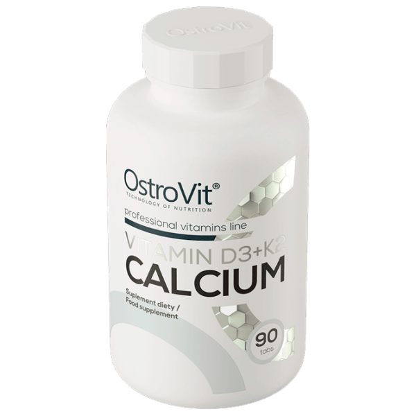 Витамины и минералы OstroVit Vitamin D3 + K2 + Calcium 90 tabs 5902232618624 90  photo 2