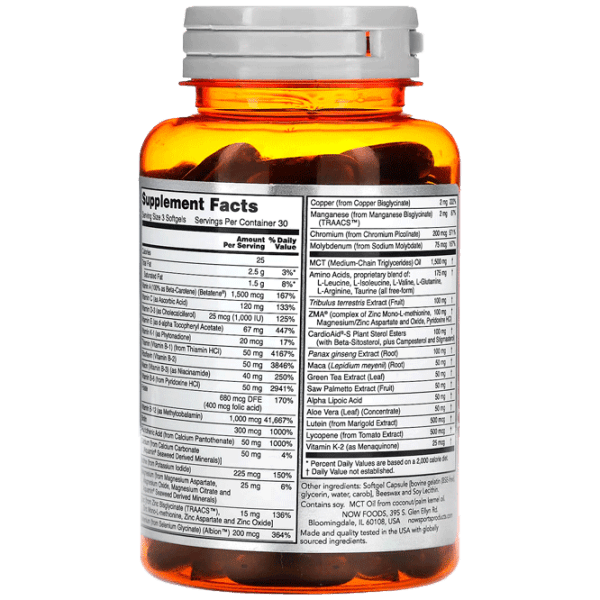 Vitamine și minerale Now Foods MEN'S ACTIVE SPORTS MULTI 90 SGELS 733739038906  90 capsule photo 2