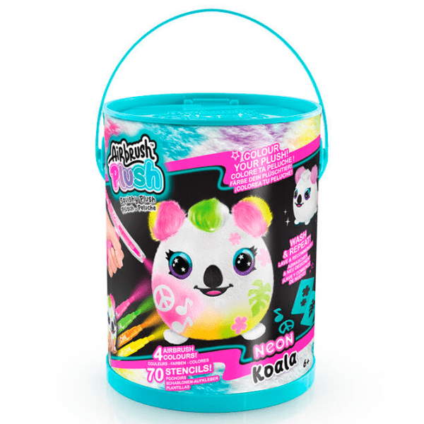 Креативный набор Canal Toys Airbrush Plush Neon Squish Pals Paint Can AIR022CL Разноцветный Для детей, 6+ photo 3