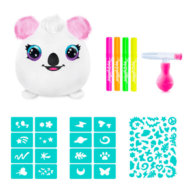 Креативный набор Canal Toys Airbrush Plush Neon Squish Pals Paint Can AIR022CL Разноцветный Для детей, 6+ photo 6
