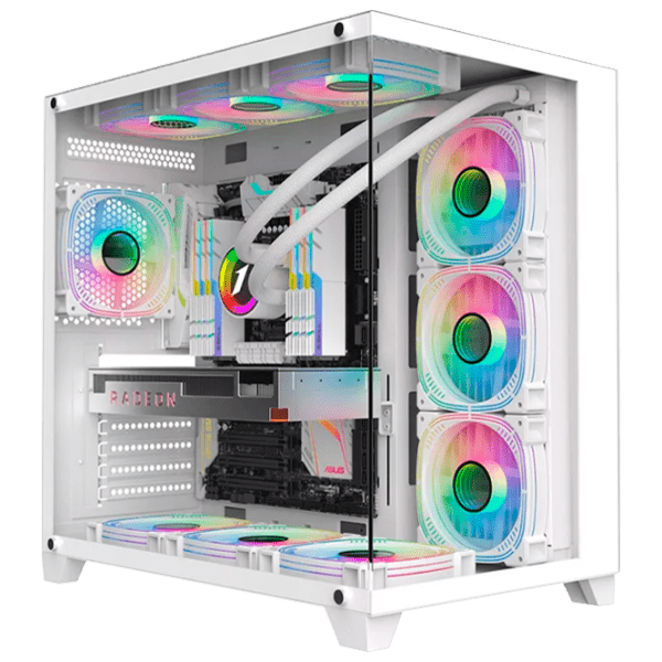 Корпус 1STPLAYER MV8-TP Белый micro ATX photo 1