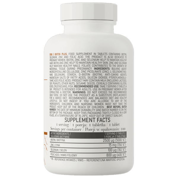 Vitamine și minerale OstroVit Biotin Plus 5903246225075 100  photo 3