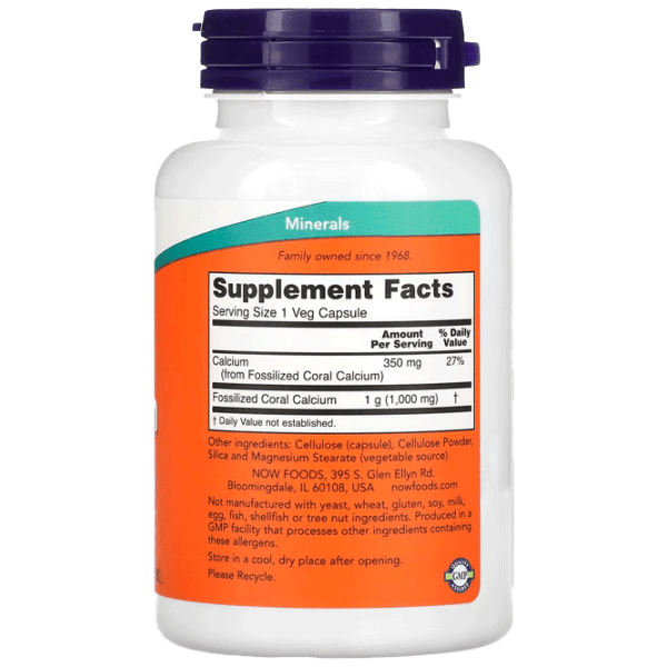 Витамины и минералы Now Foods CORAL CALCIUM 733739012739  100 капсул photo 2