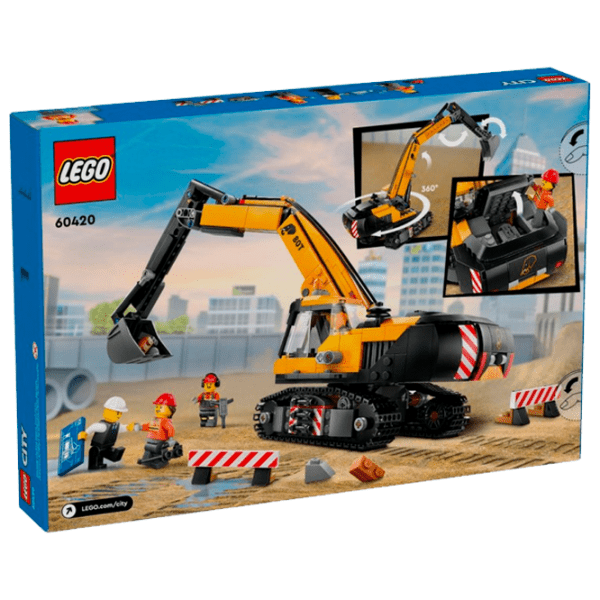 Constructor LEGO Yellow Construction Excavator Yellow Numărul de piese 633, 8+ photo 9
