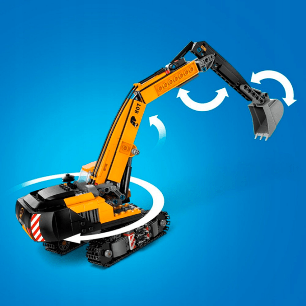 Constructor LEGO Yellow Construction Excavator Yellow Numărul de piese 633, 8+ photo 10